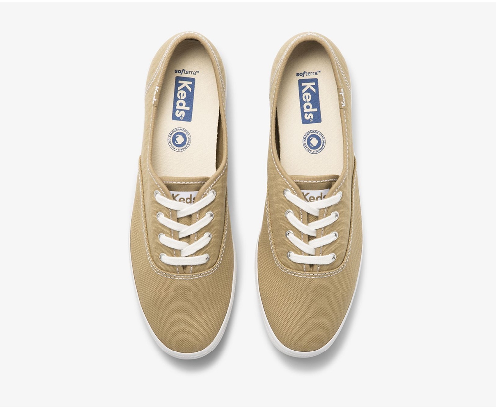 Tenis Keds Mujer Marrom - Champion Seasonal Organic Cotton Lona - 1056-HIRDA